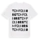 White t-shirt med Tempelborg ordlek t-shirt