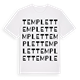 White t-shirt med Templet ordlek t-shirt