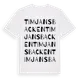 White t-shirt med Timjansbacken ordlek t-shirt