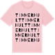Pink Cotton t-shirt med Timmerhult ordlek t-shirt