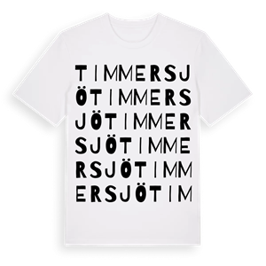 Timmersjö ordlek t-shirt – ekologisk bomull t-shirt från Pinshirt