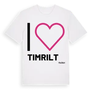 Jag älskar Timrilt t-shirt stort tryck – ekologisk bomull t-shirt från Pinshirt