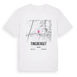 Tingberget karta t-shirt – ekologisk bomull t-shirt från Pinshirt