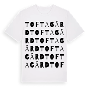 Toftagård ordlek t-shirt – ekologisk bomull t-shirt från Pinshirt