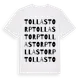 White t-shirt med Tollastorp ordlek t-shirt