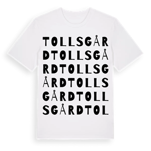 Tollsgård ordlek t-shirt – ekologisk bomull t-shirt från Pinshirt