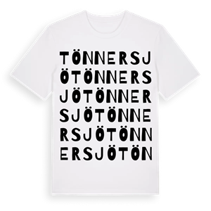 Tönnersjö ordlek t-shirt – ekologisk bomull t-shirt från Pinshirt