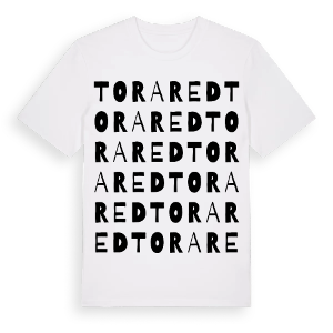 Torared ordlek t-shirt – ekologisk bomull t-shirt från Pinshirt