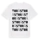 White t-shirt med Torås ordlek t-shirt