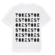 White t-shirt med Tores ordlek t-shirt