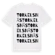 White t-shirt med Torkelsnäs ordlek t-shirt