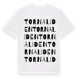 White t-shirt med Tornaliden ordlek t-shirt