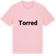 Pink Cotton t-shirt med Torred fetstil t-shirt