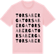 Pink Cotton t-shirt med Torsaberga ordlek t-shirt