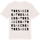 Vintage White t-shirt med Torsaberga ordlek t-shirt