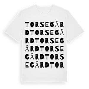 Torsegård ordlek t-shirt – ekologisk bomull t-shirt från Pinshirt
