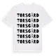 White t-shirt med Torsgård ordlek t-shirt