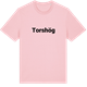 Pink Cotton t-shirt med Torshög fetstil t-shirt
