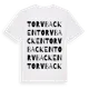 White t-shirt med Torvbacken ordlek t-shirt