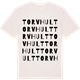 Vintage White t-shirt med Torvhult ordlek t-shirt