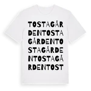 Tostagården ordlek t-shirt – ekologisk bomull t-shirt från Pinshirt