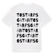 White t-shirt med Tostarpsgatan ordlek t-shirt