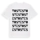 White t-shirt med Tostes ordlek t-shirt