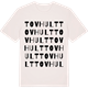 Vintage White t-shirt med Tovhult ordlek t-shirt