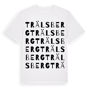 Trälsberg ordlek t-shirt – ekologisk bomull t-shirt från Pinshirt
