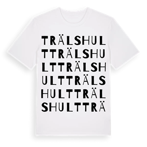 Trälshult ordlek t-shirt – ekologisk bomull t-shirt från Pinshirt