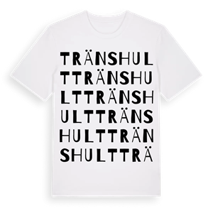 Tränshult ordlek t-shirt – ekologisk bomull t-shirt från Pinshirt