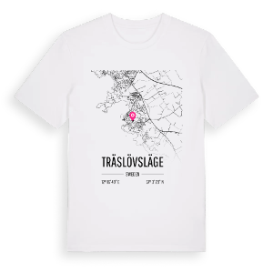 Träslövsläge karta t-shirt – ekologisk bomull t-shirt från Pinshirt