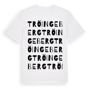 Tröingeberg ordlek t-shirt – ekologisk bomull t-shirt från Pinshirt