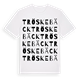 White t-shirt med Tröskebäck ordlek t-shirt