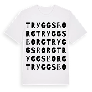 Tryggsborg ordlek t-shirt – ekologisk bomull t-shirt från Pinshirt