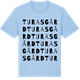 Blue Soul t-shirt med Turasgård ordlek t-shirt