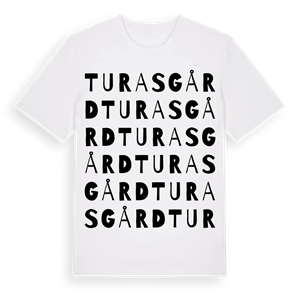 Turasgård ordlek t-shirt – ekologisk bomull t-shirt från Pinshirt