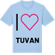 Blue Soul t-shirt med Jag älskar Tuvan t-shirt stort tryck