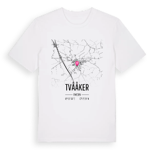 Tvååker karta t-shirt – ekologisk bomull t-shirt från Pinshirt
