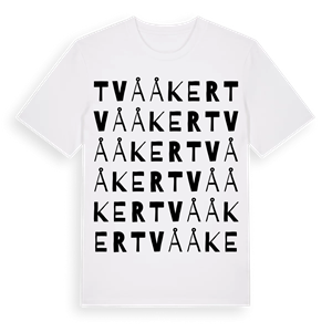 Tvååker ordlek t-shirt – ekologisk bomull t-shirt från Pinshirt