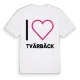 Jag älskar Tvärbäck t-shirt stort tryck