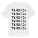 White t-shirt med Tvärbäck ordlek t-shirt