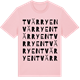 Pink Cotton t-shirt med Tvärryen ordlek t-shirt