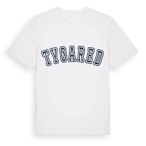 Tygared college t-shirt – ekologisk bomull t-shirt från Pinshirt