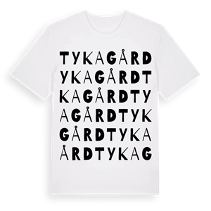 Tykagård ordlek t-shirt – ekologisk bomull t-shirt från Pinshirt