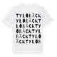 White t-shirt med Tylöbäck ordlek t-shirt