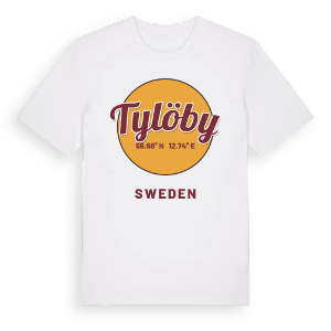 Tylöby cirkel t-shirt – ekologisk bomull t-shirt från Pinshirt