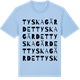 Blue Soul t-shirt med Tyskagärdet ordlek t-shirt