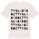 Vintage White t-shirt med Tyskagärdet ordlek t-shirt