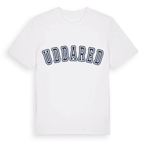 Uddared college t-shirt – ekologisk bomull t-shirt från Pinshirt